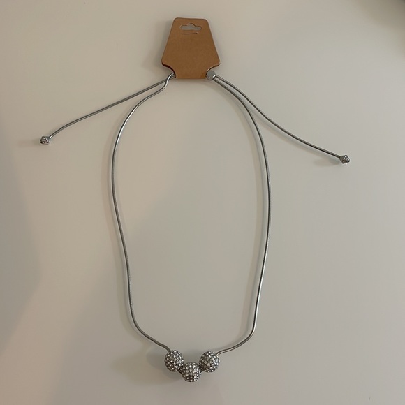 Chico’s Convertible Silvertone Fireball Necklace - Picture 11 of 11